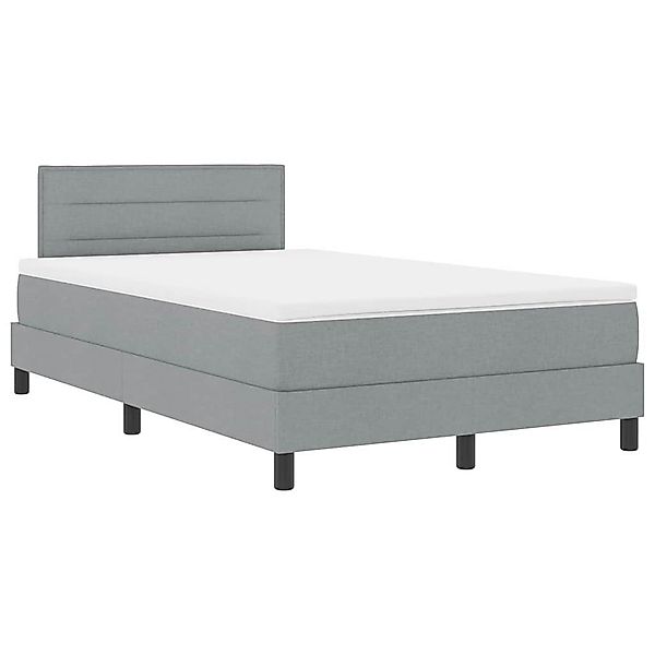 vidaXL Bett Boxspringbett mit Matratze Hellgrau günstig online kaufen