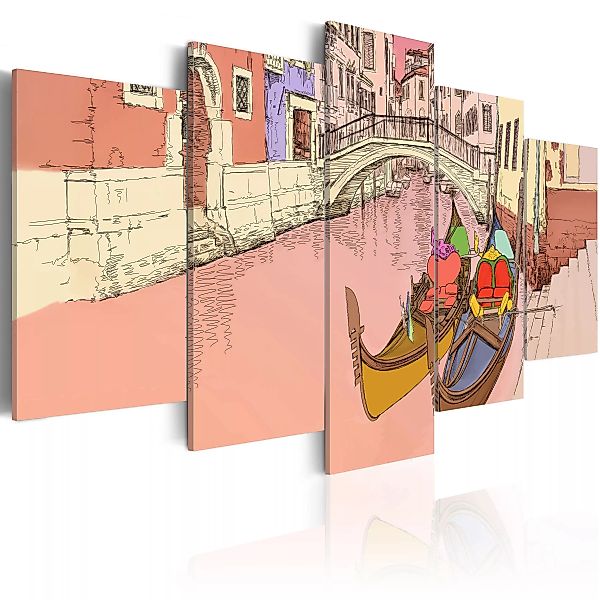 Wandbild - Romantic gondolas - 5 pieces günstig online kaufen