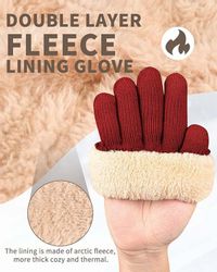 Coonoor Strickhandschuhe Winterhandschuhe mit Fleecefutter, Touchscreen günstig online kaufen