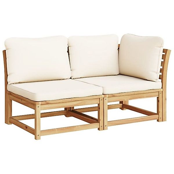 vidaXL Sofaelement 2-tlg. Garten-Lounge-Set mit Kissen günstig online kaufen