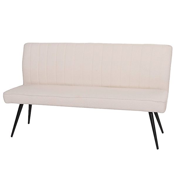 BERLINLODGE Sitzbank 90x160x60cm Sitzhöhe 48cm Rückenlehne Stoff/Textil Bou günstig online kaufen