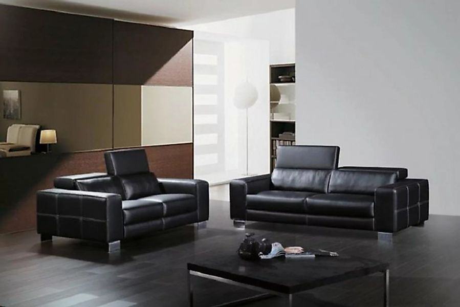JVmoebel Sofa Set Ledersofa Couch Wohnlandschaft 3+1+1 Sitzer Design Modern günstig online kaufen