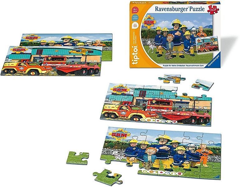 Ravensburger Puzzle tiptoi® Puzzle für kleine Entdecker: Feuerwehrmann Sam, günstig online kaufen