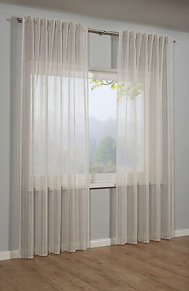 Sehlbach Gardine »Schal Effektgarn Voile« Schlaufen 1 Stk. tlg. mit Gardine günstig online kaufen