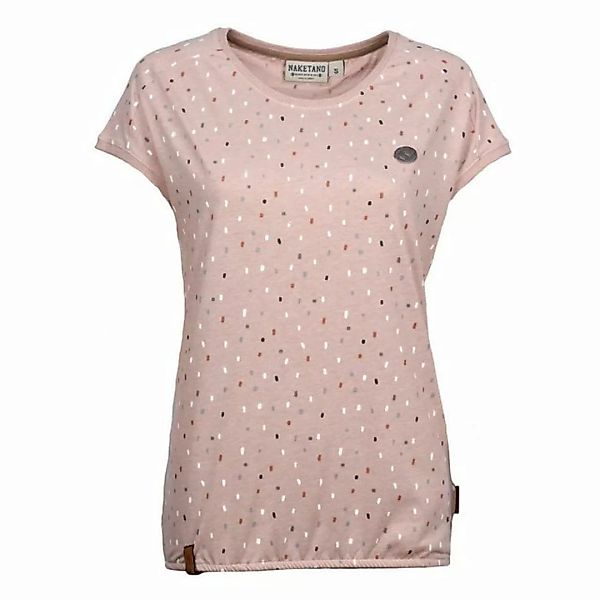 naketano T-Shirt Damen rosa mit farbigen Strichen günstig online kaufen