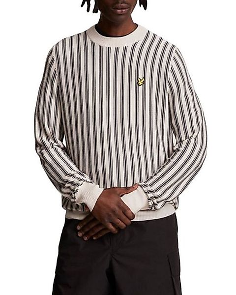 Lyle & Scott Strickpullover Mit Rundem Ausschnitt Mit Vertikalen Streifen günstig online kaufen