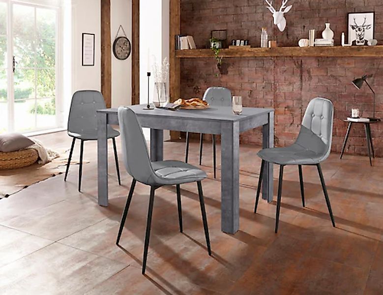 INOSIGN Essgruppe Set, 5 Stk. tlg. mit Esstisch 120 cm breit günstig online kaufen