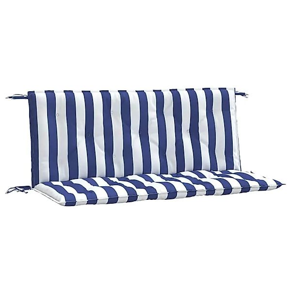 vidaXL Gartenbank-Auflagen 2 Stk Blau&Weiß Gestreift 120x50x7cm Stoff 36169 günstig online kaufen