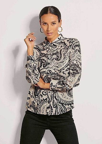 MADELEINE Hemdbluse Elegante Printbluse mit grafischem Muster Lässiges Blus günstig online kaufen
