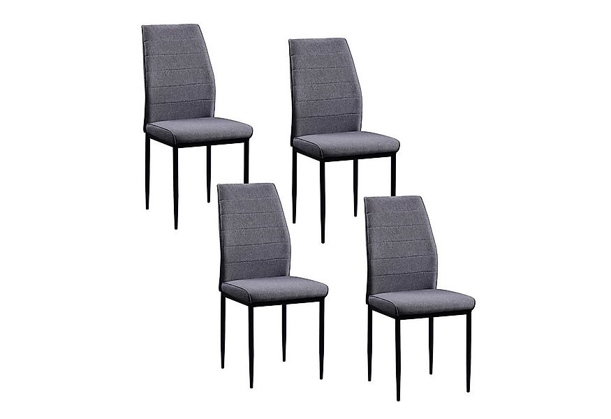 HTI-Living Esszimmerstuhl Stuhl Madison Webstoff Grau (Set, 4 St), Esszimme günstig online kaufen