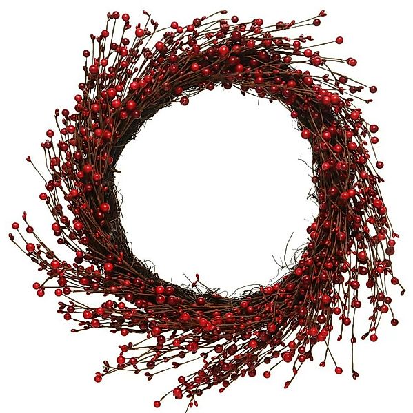 Kranz mit roten Beeren Türkranz Wandkranz Weihnachten 45cm günstig online kaufen