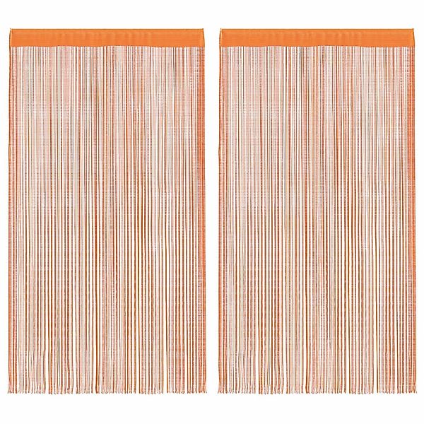 vidaXL Fadenvorhänge 2 Stk Orange 140x250 cm 4102044 günstig online kaufen