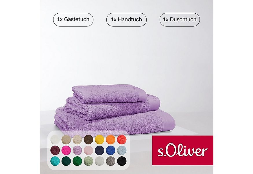 s.Oliver Handtuch Set s.Oliver, Premium Qualität, 600 gr/m², Walkfrottier ( günstig online kaufen