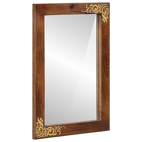 vidaXL Badezimmerspiegelschrank Badezimmer Spiegel 50x70x3 cm Massivholz (1 günstig online kaufen