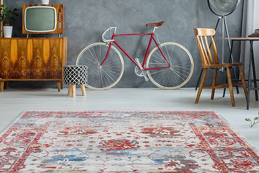 my home Teppich "Hallina" rechteckig 8 mm Höhe Wohnzimmer günstig online kaufen