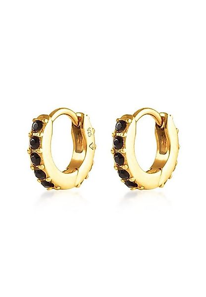 Elli Paar Creolen Creolen Sparkling Weiß 925 Silber, mit Kristallen von Swa günstig online kaufen