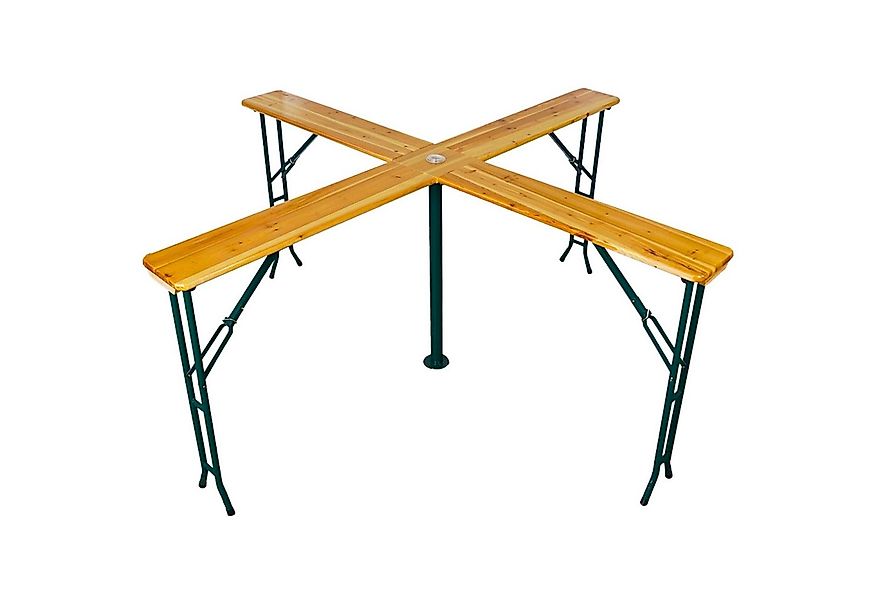 CHEFGASTRO® Bierzeltgarnitur Bierzelttisch XXL klappbar mit Schirmhalterung günstig online kaufen