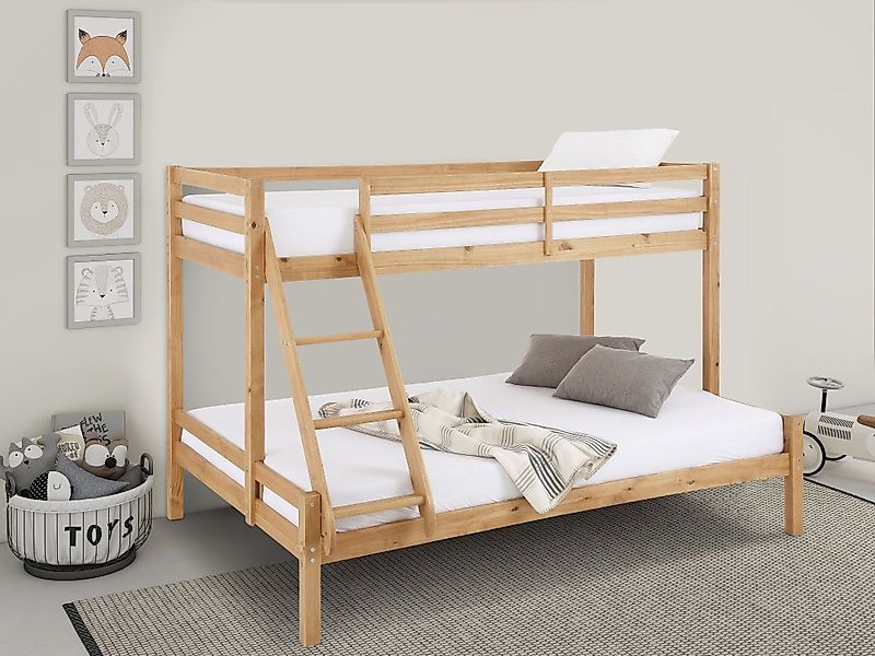 Lüttenhütt Kinderbett "Alpi, Stockbett, Etagenbett, untere Liegefläche 140c günstig online kaufen