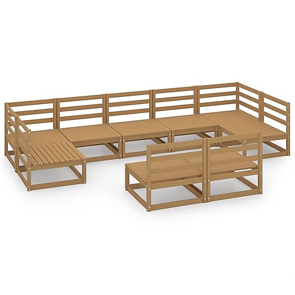 vidaXL 9-tlg Garten-Lounge-Set Massivholz Kiefer Modell 28 günstig online kaufen