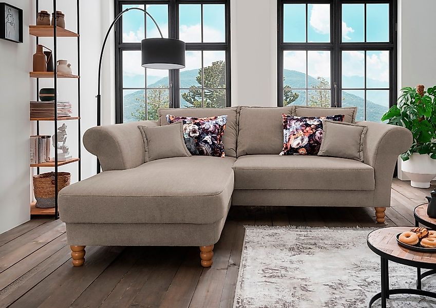 Home affaire Ecksofa "Tassilo Mega Polsterecke mit Kaltschaum im Sitz, bequ günstig online kaufen