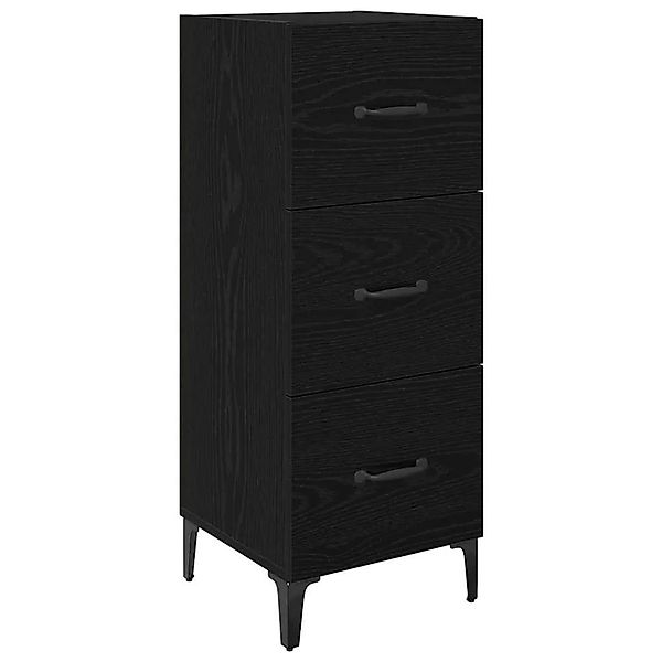 vidaXL Sideboard Schwarz Eichen-Optik 34,5 x 34 x 90 cm Holzwerkstoff 88570 günstig online kaufen