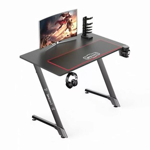 en.casa Gaming Tisch Oakland Computertisch bis max. 80 kg Stahlgestell Schw günstig online kaufen