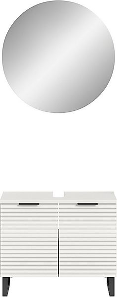 welltime Badmöbel-Set Litica, Breite 70 cm, hochwertige Rillenfräsung, Meta günstig online kaufen