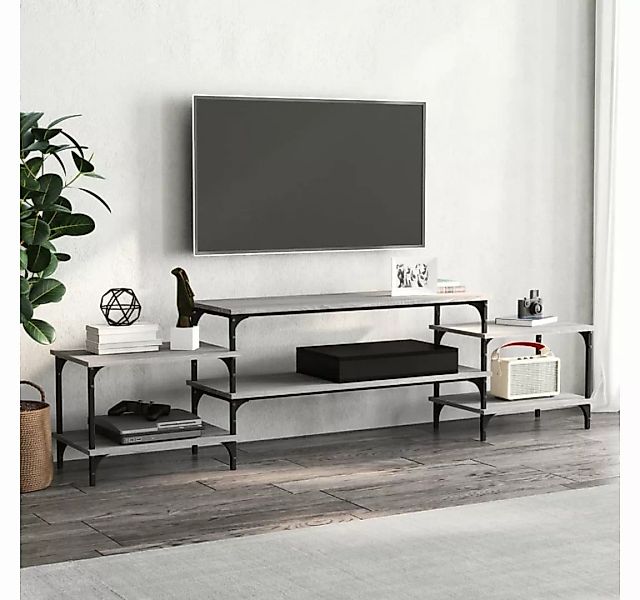 furnicato TV-Schrank Grau Sonoma 197x35x52 cm Holzwerkstoff günstig online kaufen