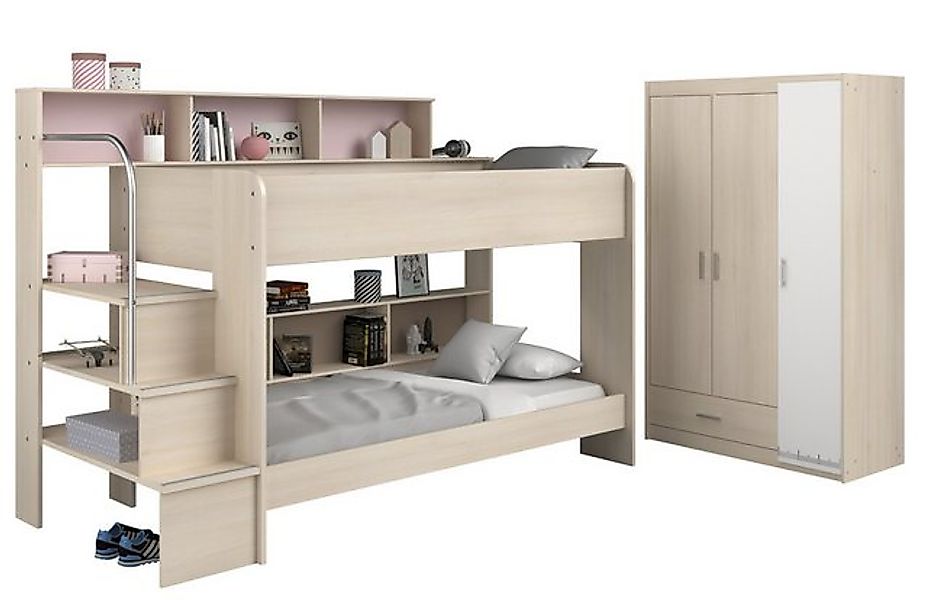 Parisot Etagenbett Bibop (Set inklusive Kleiderschrank, 2-St), kein Lattenr günstig online kaufen