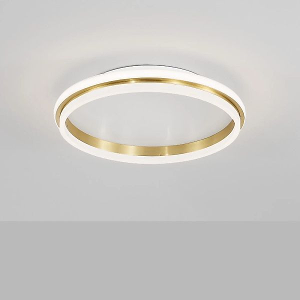 LED Deckenleuchte Willow in Gold und Weiß 38W 3761lm günstig online kaufen