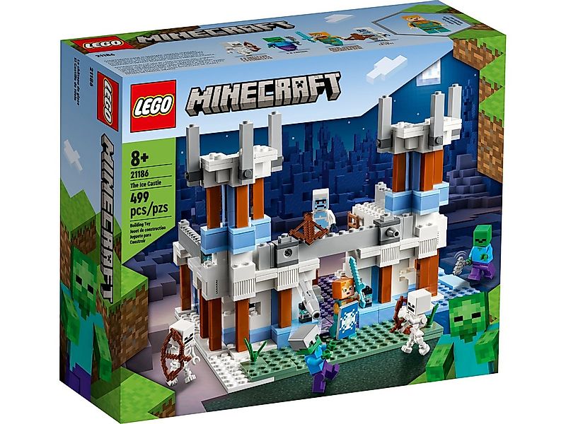 LEGO® LEGO® Minecraft 21186 Der Eispalast Konstruktionsspielsteine, (499 St günstig online kaufen
