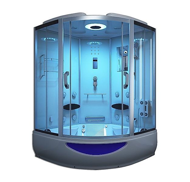 HOME DELUXE Dampfdusche EXCLUSIVE - Weiß, BxT: 150x150 cm, Einscheibensiche günstig online kaufen