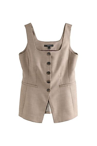 Next Anzugweste Weste mit Knopfleiste und eckigem Ausschnitt (1-tlg) günstig online kaufen