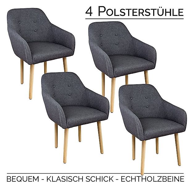 Kingpower Esszimmerstuhl 2/4/6/8 Set Stühle Esszimmerstühle Stuhl Sessel Ar günstig online kaufen