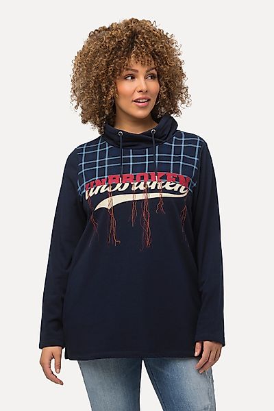 Ulla Popken Sweatshirt Sweatshirt Karo Frottee günstig online kaufen