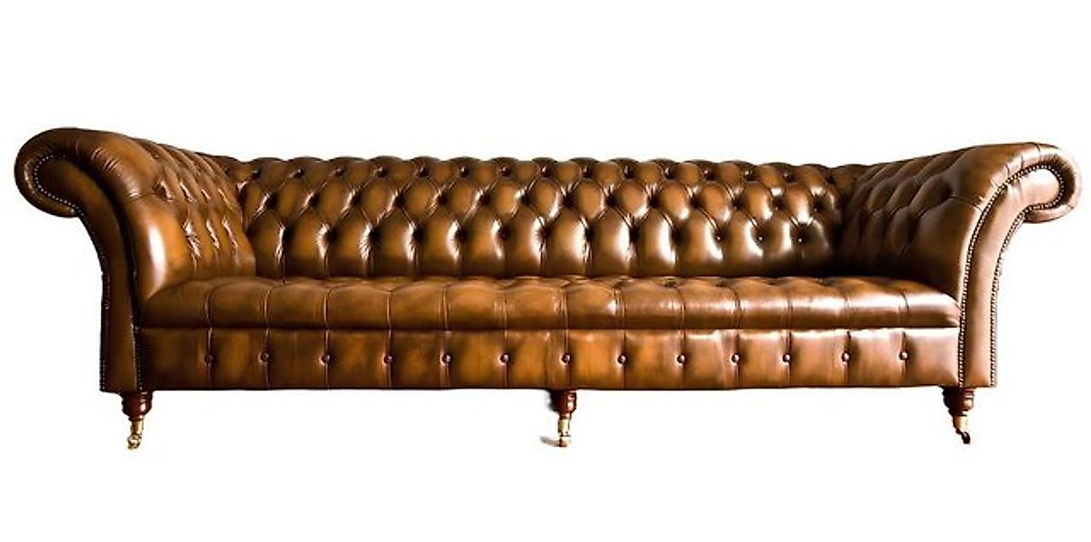 Xlmoebel Sofa Großes Sofa Couch Chesterfield 245cm Polstermöbel 4-Sitzer Le günstig online kaufen