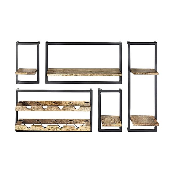 Kobolo Weinregal Wandregal Hängeregal STYLE Mangoholz günstig online kaufen