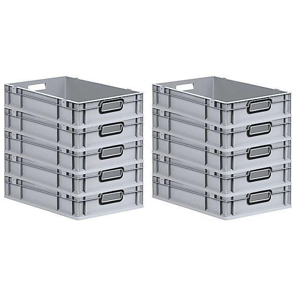PROREGAL SparSet 10x Eurobox Nextgen Color HxBxT 12x40x60cm 23 Liter Griffe günstig online kaufen