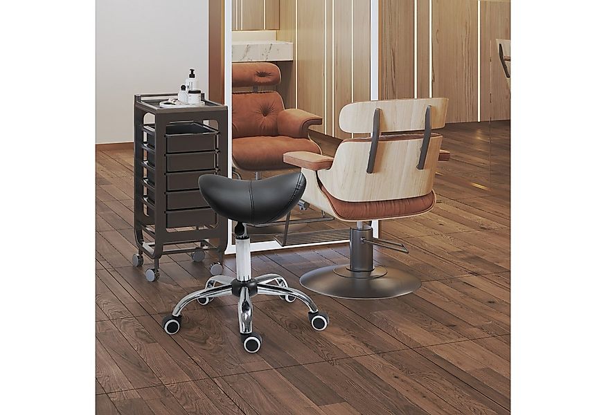 HOMCOM Rollsitz höhenverstellbarer Sattelhocker Drehstuhl Drehhocker (Kosme günstig online kaufen