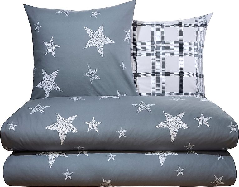 Erwin Müller Bettwäsche Wendebettwäsche Sparpaket 4-teilig, Baumwolle, Karo günstig online kaufen