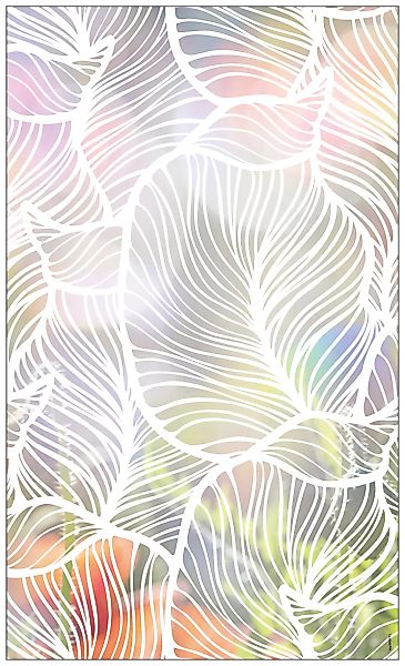 MySpotti Fensterfolie "Look Leaves white", halbtransparent, glattstatisch h günstig online kaufen