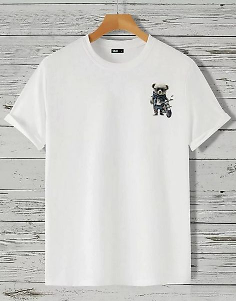 RMK T-Shirt Herren T-Shirt Rundhals mit Teddybär Motorrad günstig online kaufen