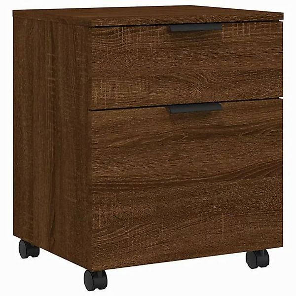 furnicato Aktenschrank Mobiler mit Rollen Braun Eichen-Optik 45x38x54 cm (1 günstig online kaufen