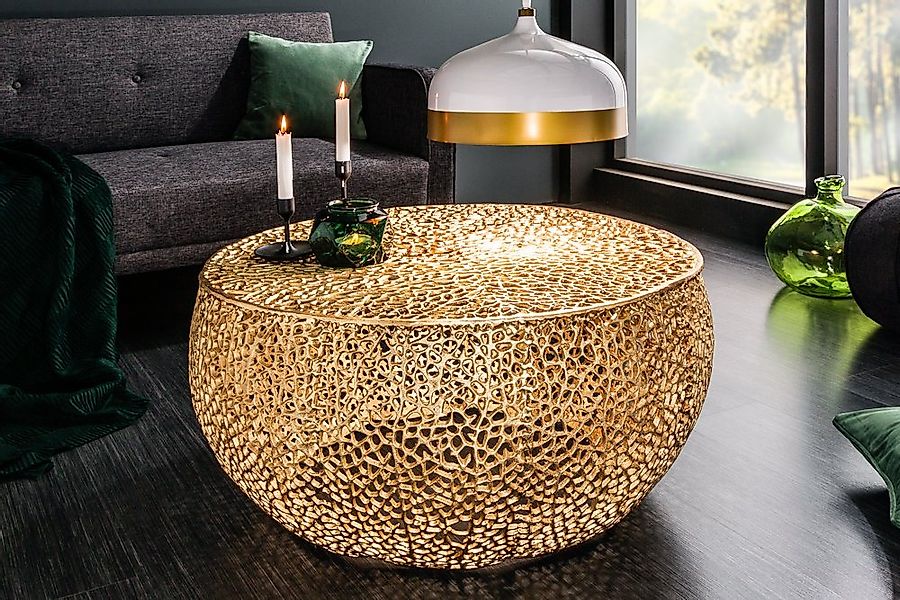 riess-ambiente Couchtisch ABSTRACT LEAF 80cm gold (Einzelartikel, 1-St), Wo günstig online kaufen