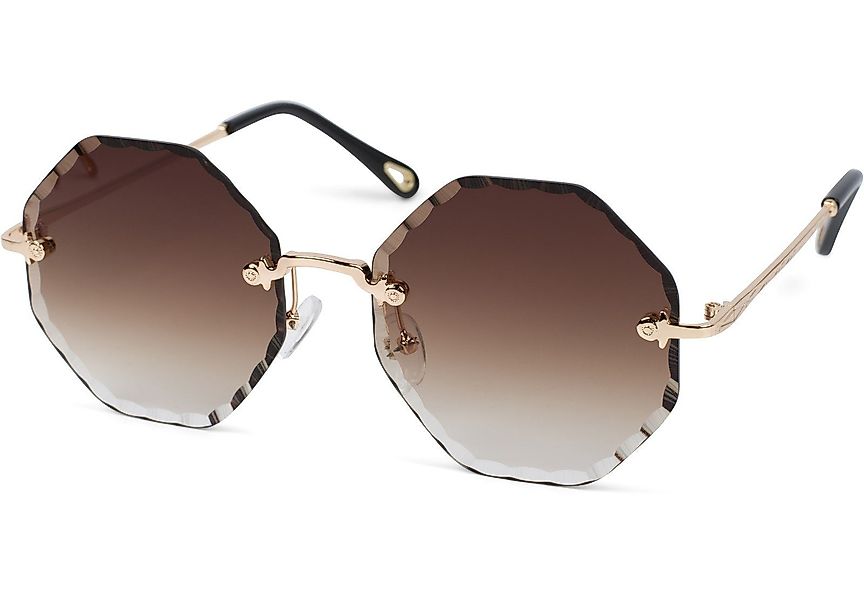 styleBREAKER Sonnenbrille Rahmenlose Runde Sonnenbrille mit günstig online kaufen