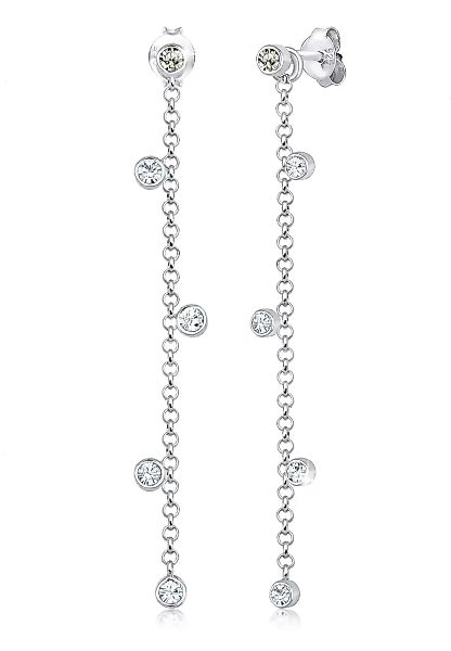Elli Paar Ohrhänger "Ohrhänger Kristalle Ketten Design 925 Silber" günstig online kaufen