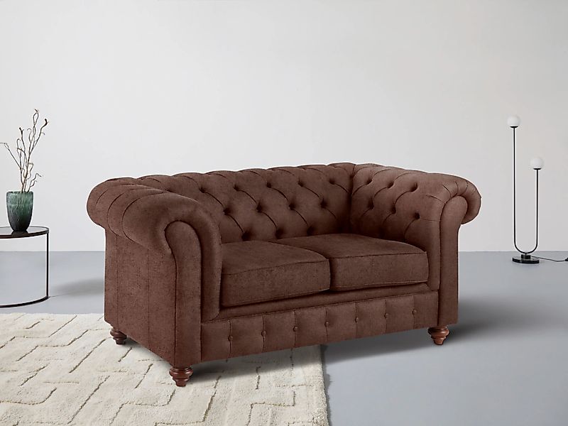 Home affaire Chesterfield-Sofa "Chesterfield 2-Sitzer B/T/H: 150/89/74 cm" günstig online kaufen