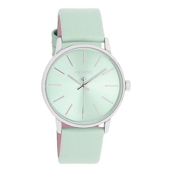 OOZOO Quarzuhr Damenuhr C11369 Mintfarben Lederband günstig online kaufen