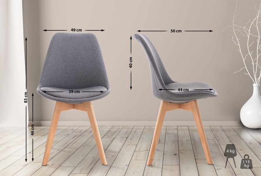 CLP Küchenstuhl Linares (4er Set), Buchenholz-Gestell, günstig online kaufen