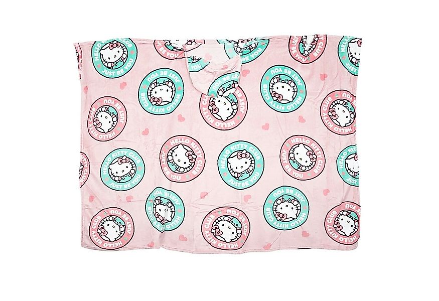 Wohndecke Hello Kitty Flanell Decke XL - Warme Kuscheldecke mit Kapuze, Hel günstig online kaufen